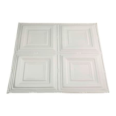 Acoustic Ceiling Products Great Lakes Tin Syracuse 2' X 2' Lay-in Tin Ceiling Tile in Antique White - Y50-02